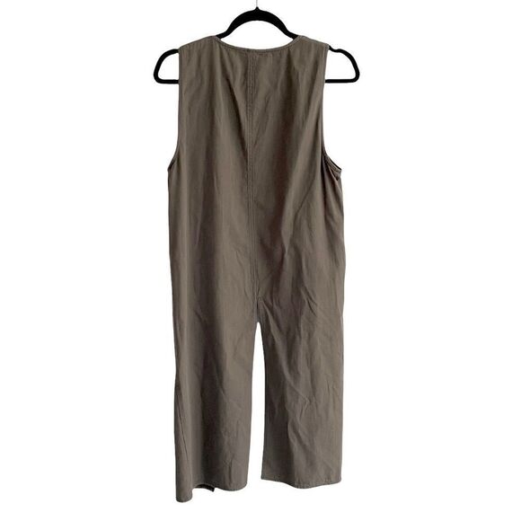 BCBGMAXAZRIA Sleeveless Blouse Tank Top Olive Green Back Zip 8 - Picture 5 of 5